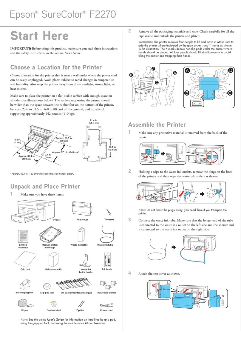 Epson SureColor F2270 Instruction Manual