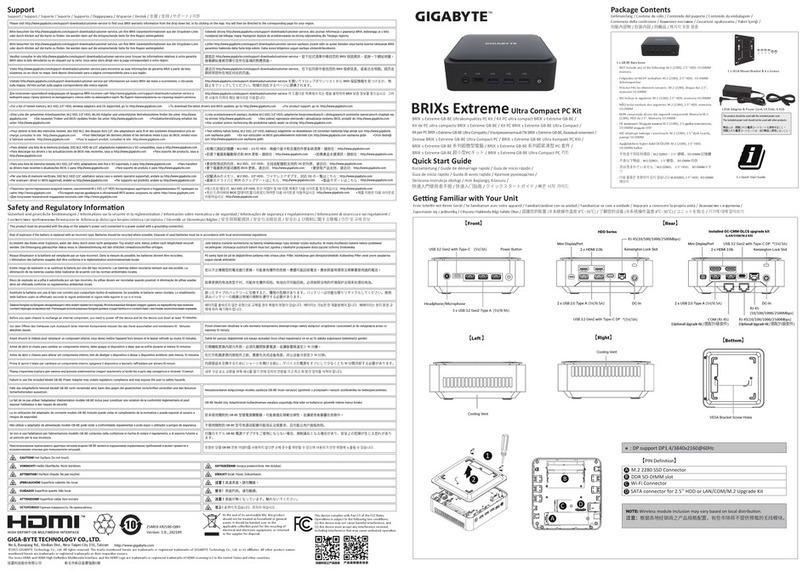 Gigabyte BRIXs Extreme User manual