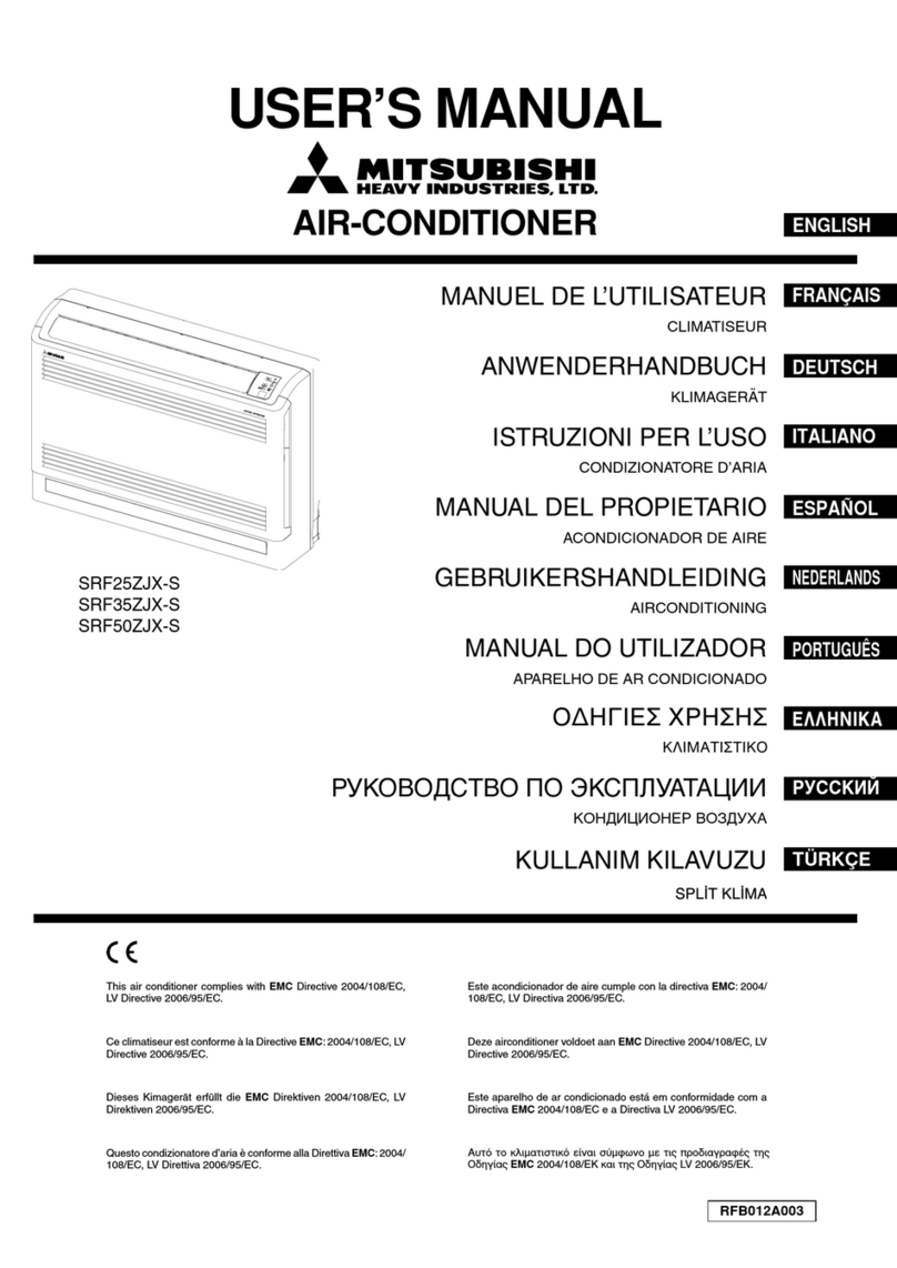 Mitsubishi Heavy Industries SRF35ZJX-S User manual