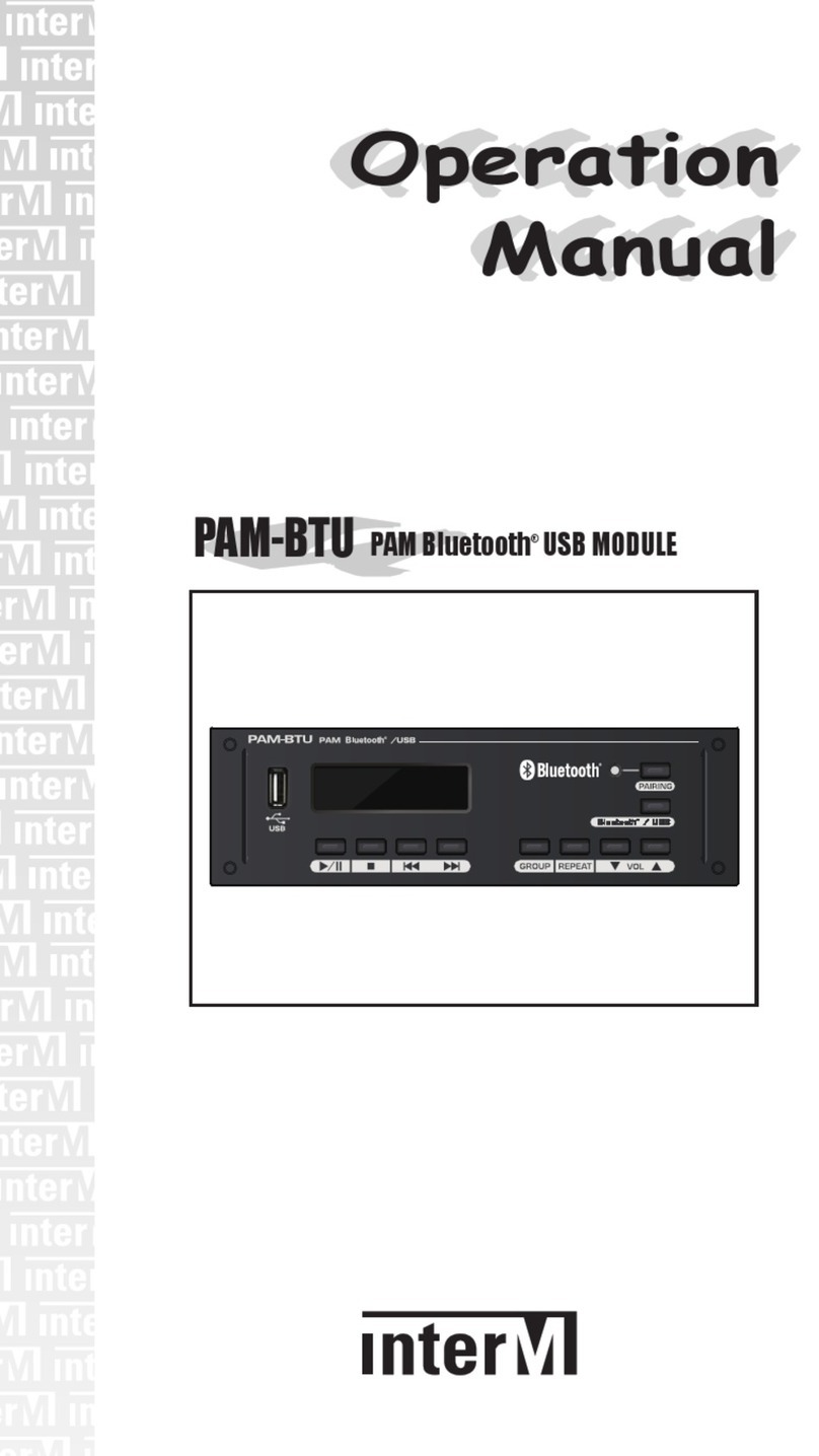Inter-m PAM-BTU User manual