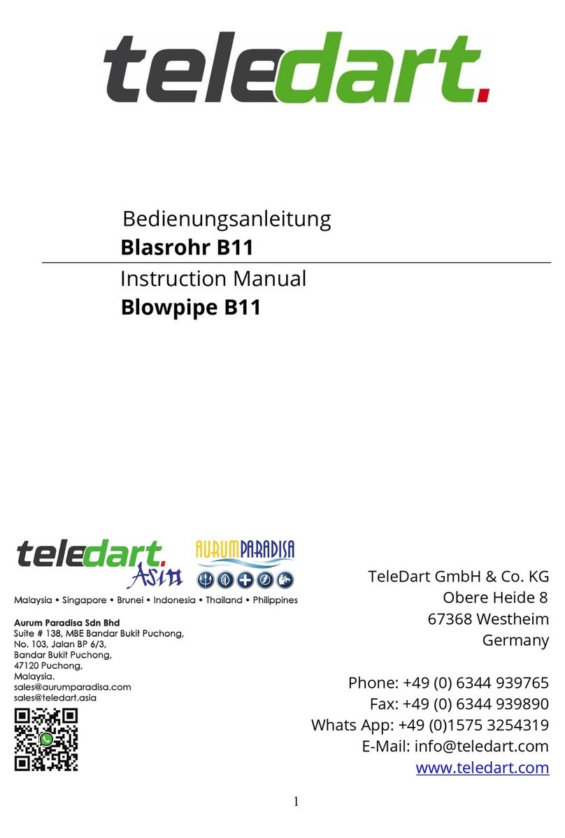 TeleDart Blowpipe B11 instruction manual