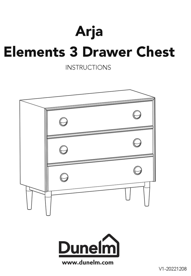 Dunelm Arja Elements 3 Drawer Chest User manual