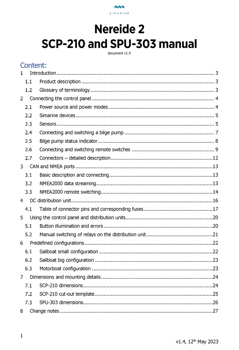 SIMARINE Nereide 2 manual
