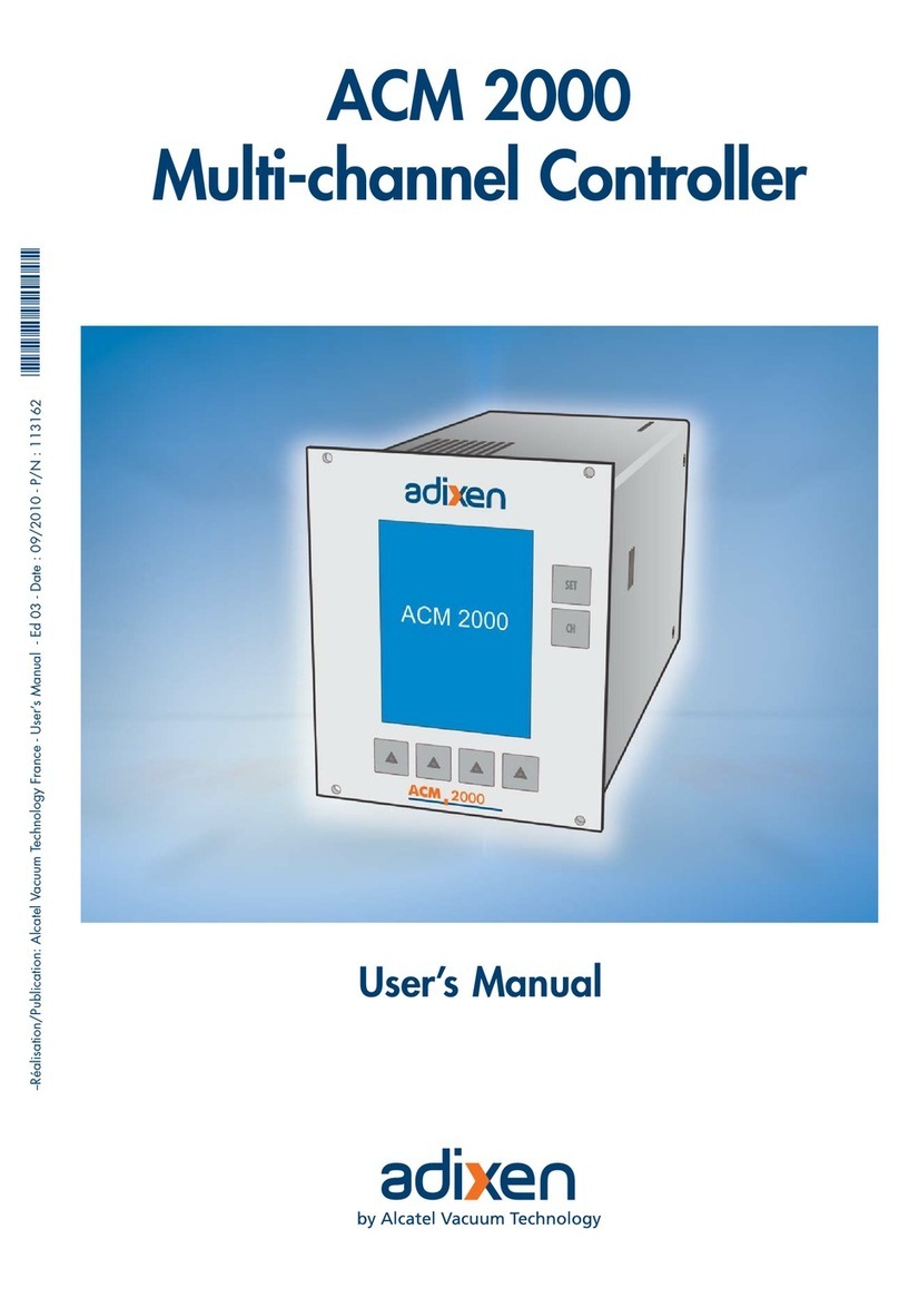 Alcatel Vacuum Technology adixen ACM 2000 user manual
