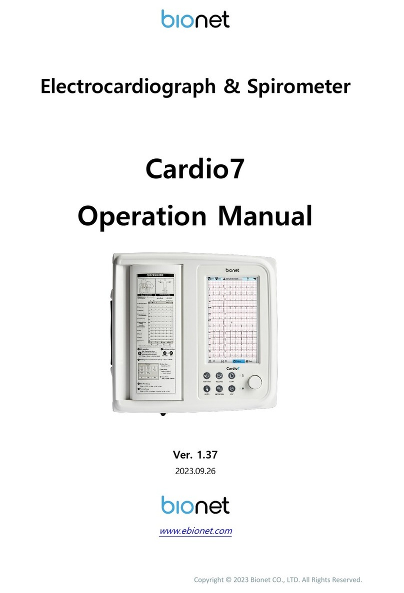 Bionet Cardio7 Operation manual