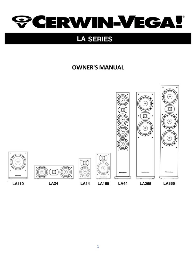 Cerwin-Vega LA Series User manual