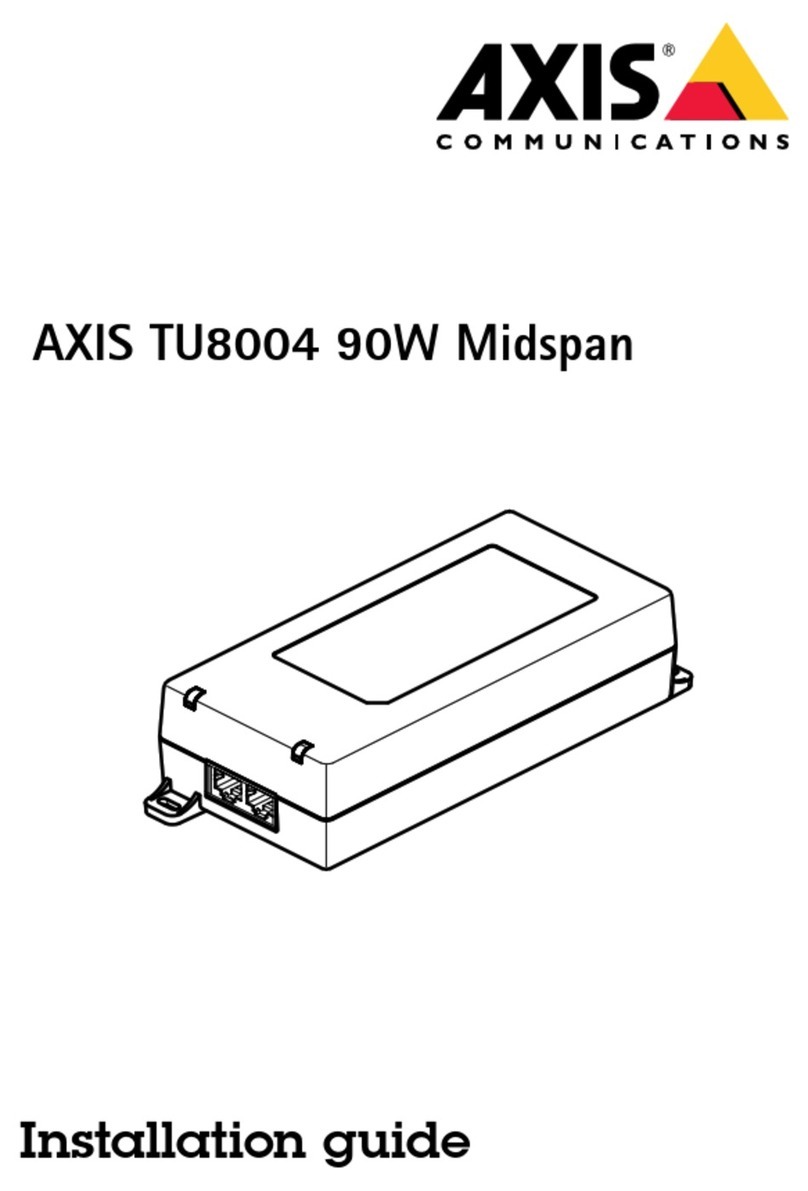 Axis TU8004 User manual