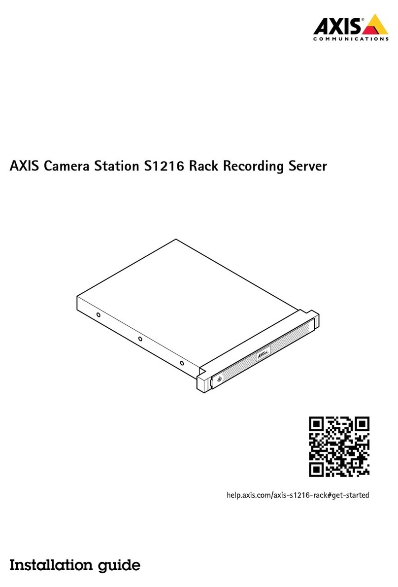 Axis Camera Station S1216 Tower User manual