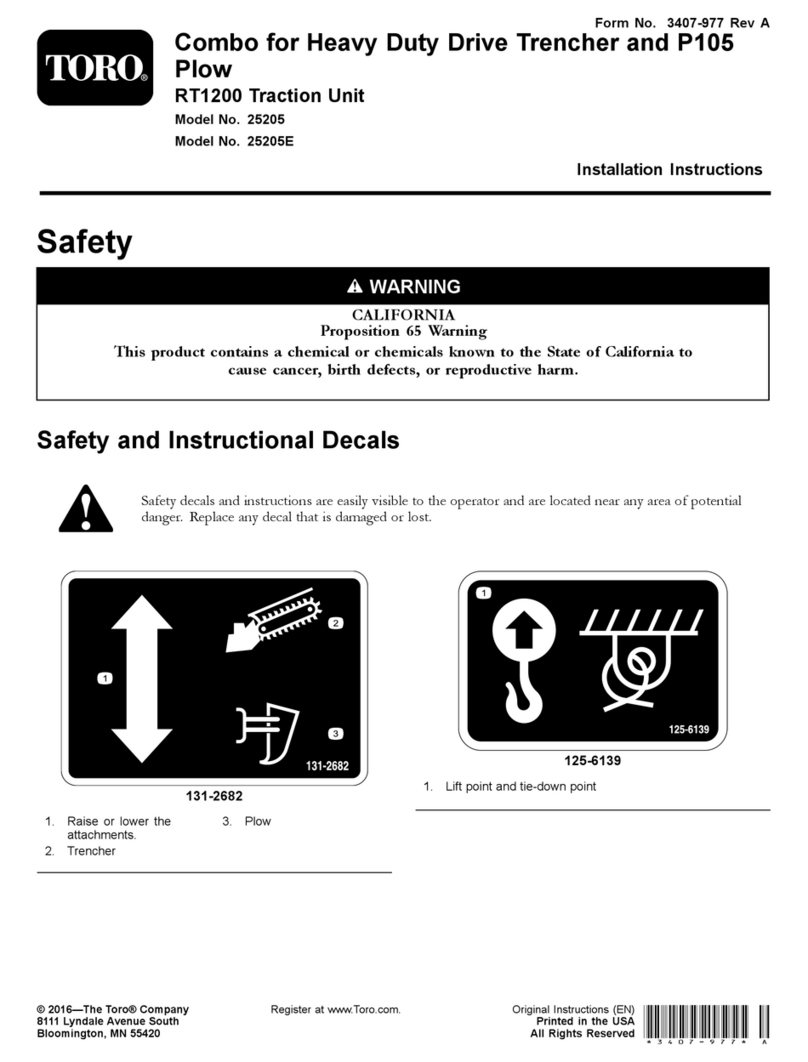 Toro RT1200 installation instructions