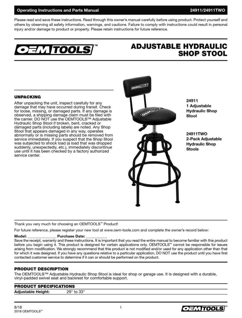 OEM Tools 24911 Operating instructions and parts manual