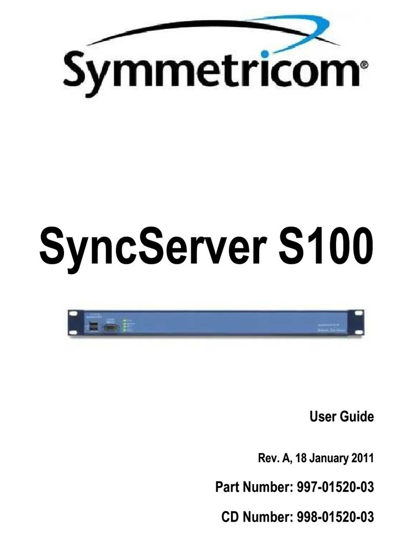 Symmetricom SyncServer S100 user guide