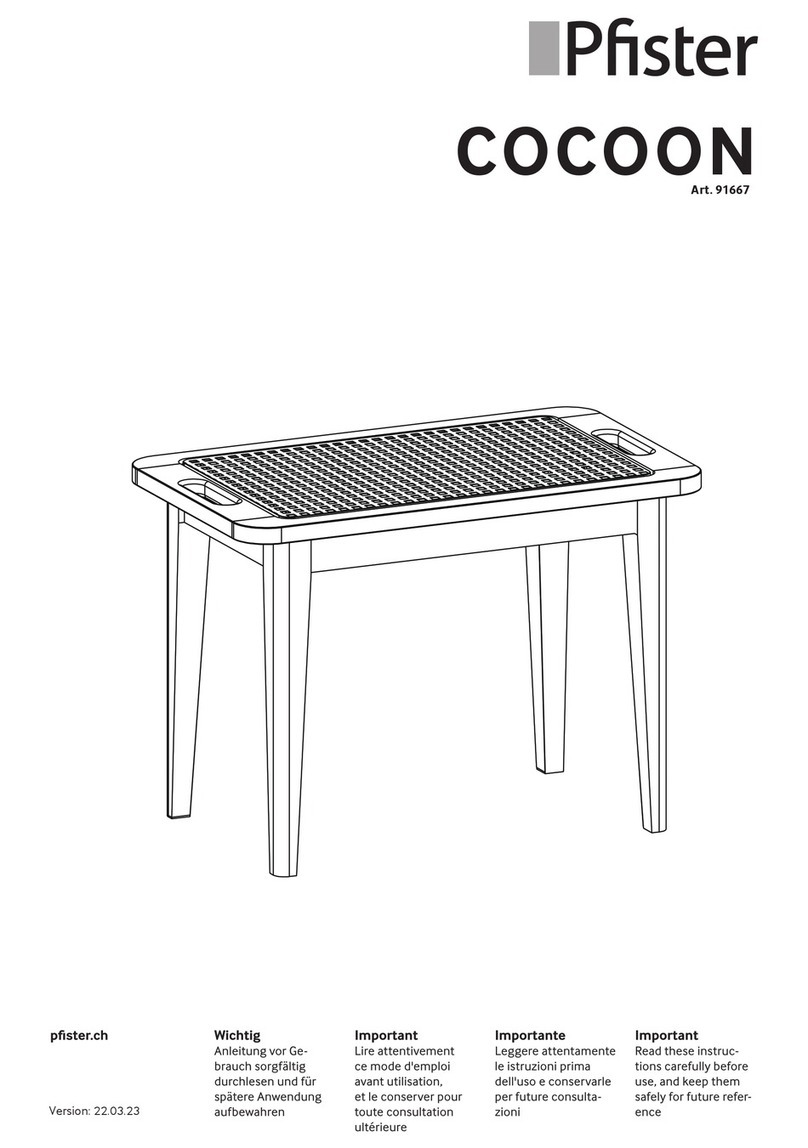 Pfister COCOON 91667 manual