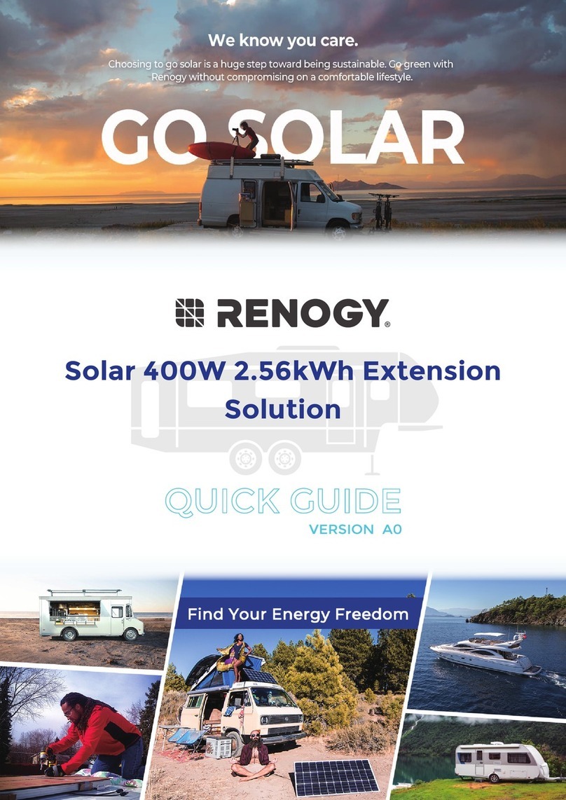 Renogy Solar 400W 2.56kWh Extension Solution User manual