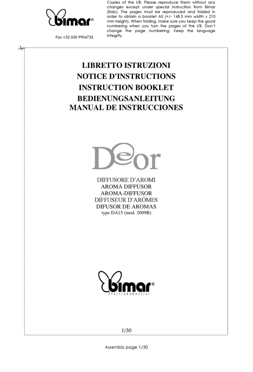 Bimar Deor DA15 Instruction booklet
