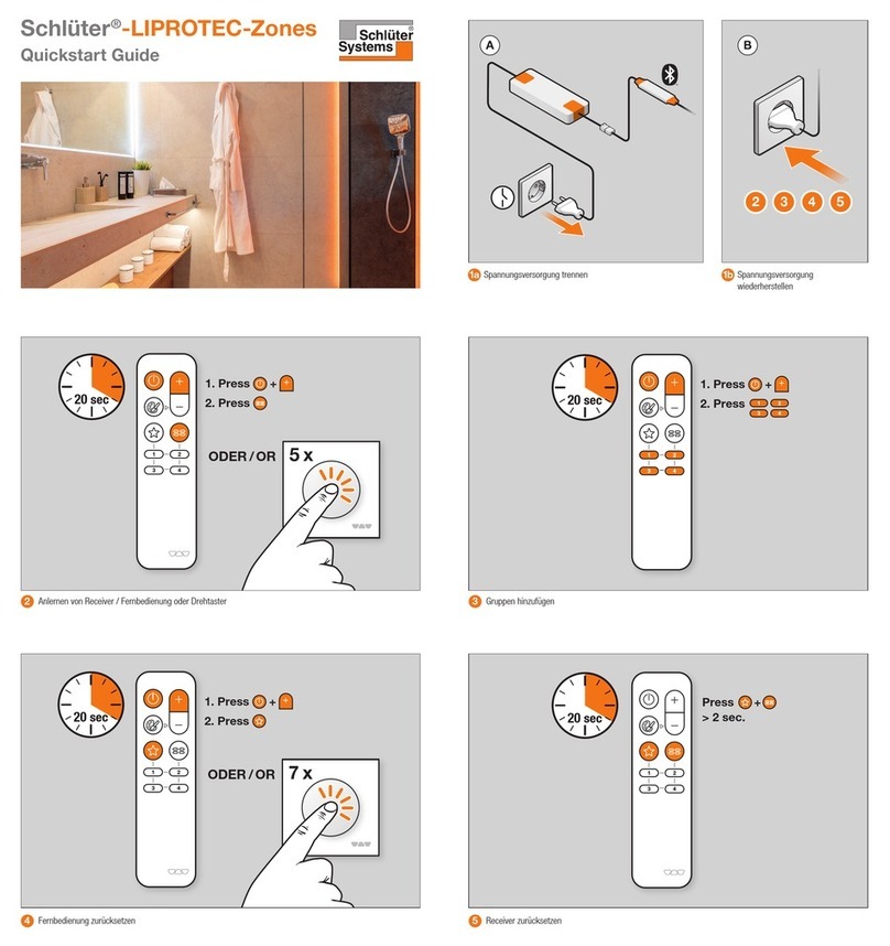 Schluter Systems LIPROTEC-Zones quick start guide