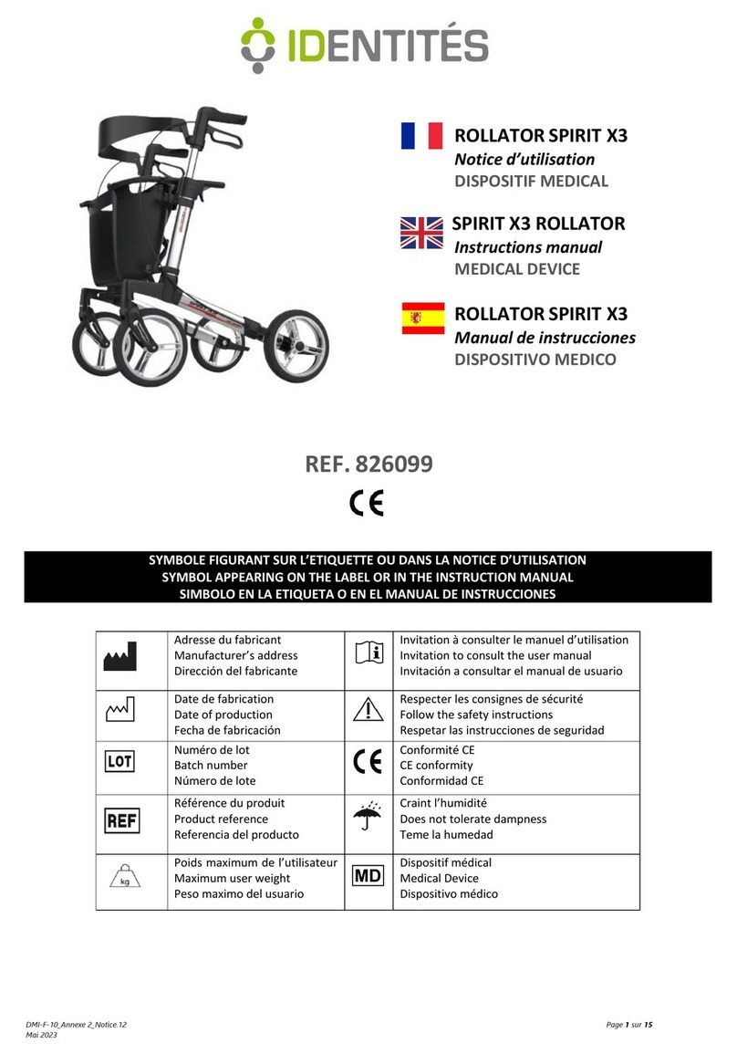 identités SPIRIT X3 instruction manual