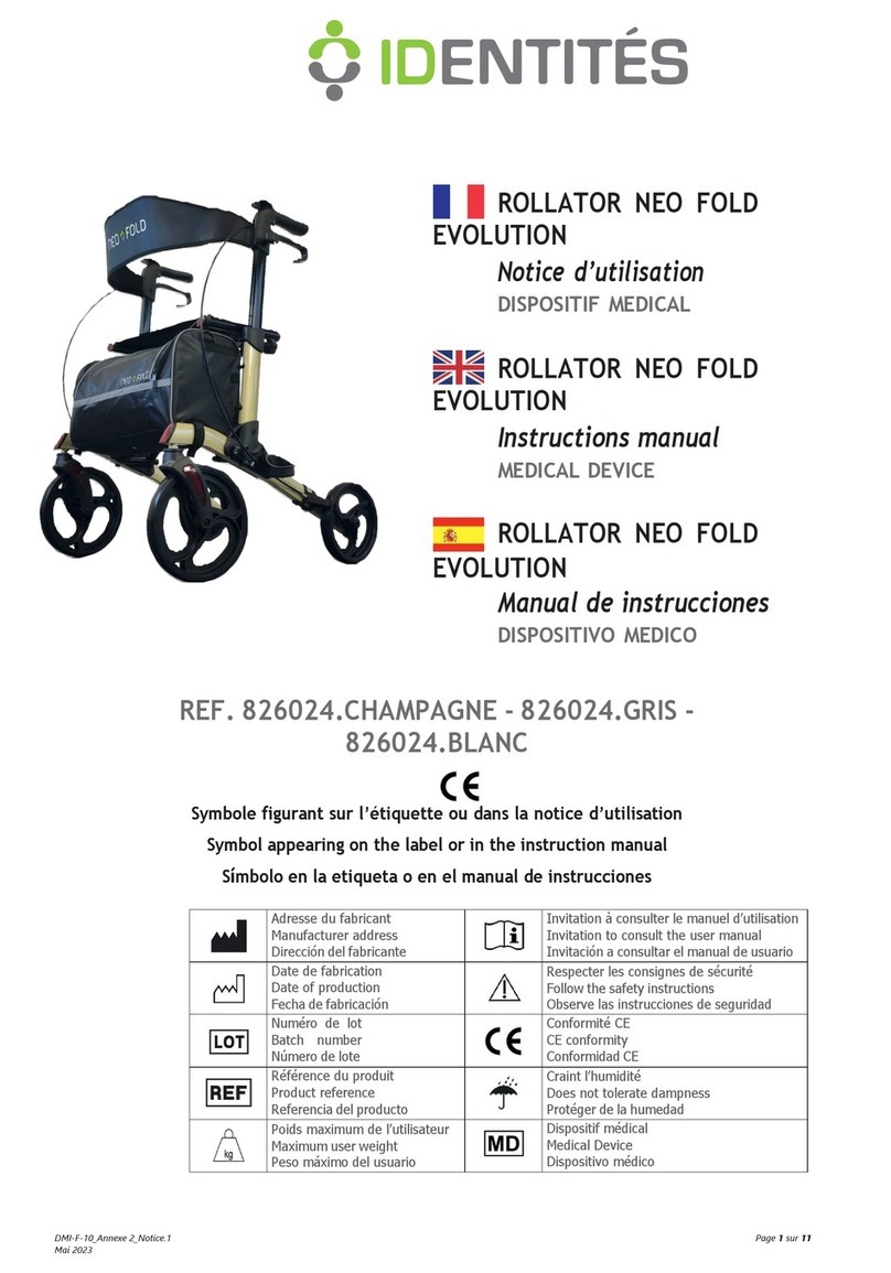 identités NEO FOLD EVOLUTION instruction manual