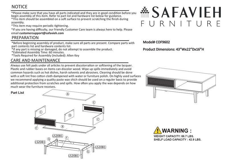 Safavieh Furniture Ceu COF9602 manual