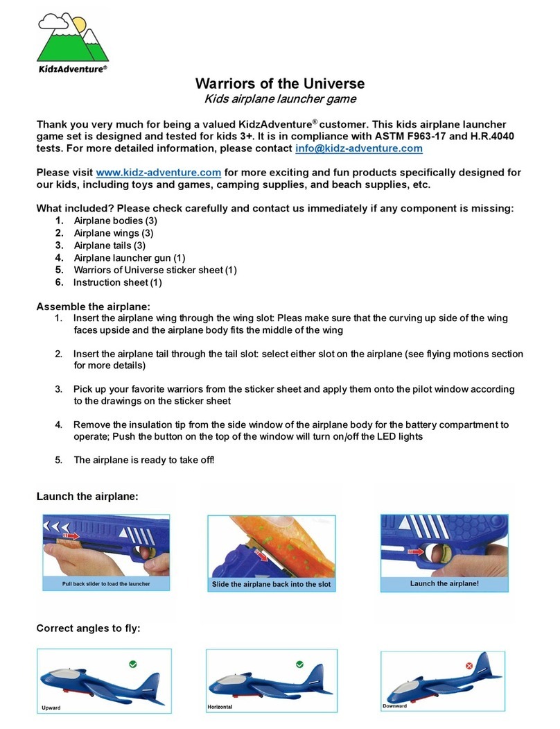 KidzAdventure Warriors of the Universe quick start guide