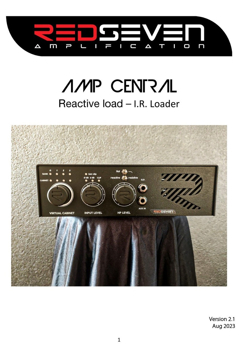 RedSeven Amplification AMP CENTRAL quick start guide