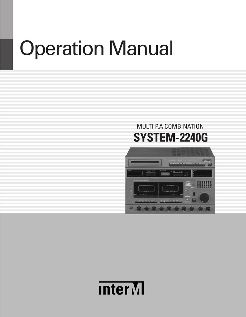 Inter-m SYSTEM-2240G Operation manual
