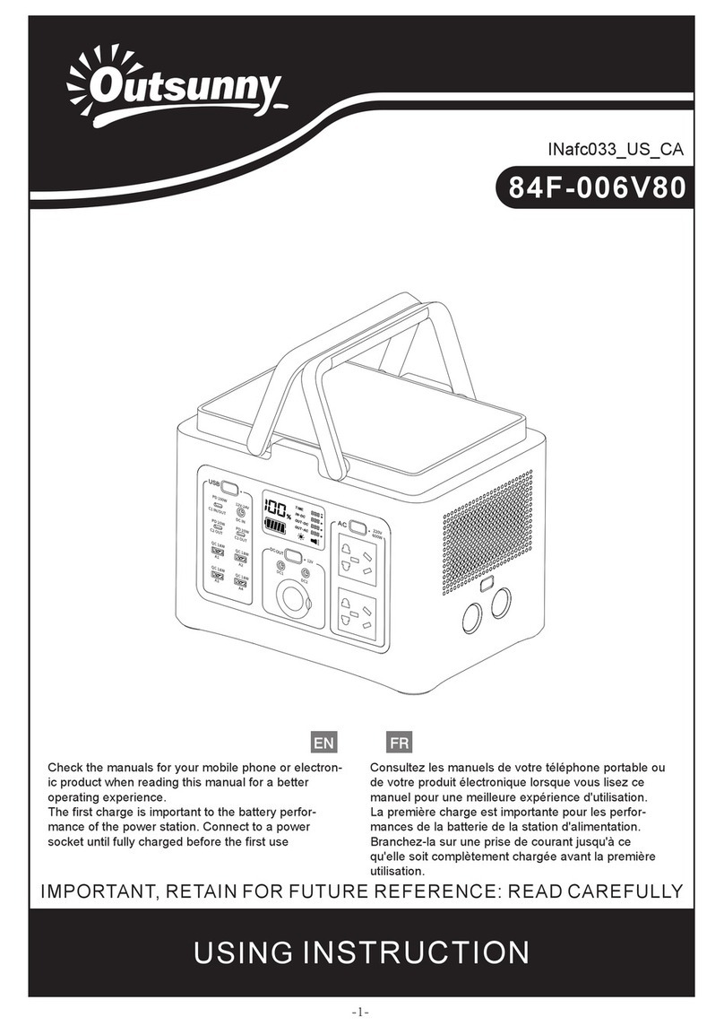 Outsunny 84F-006V80 Using instruction Outsunny 84F-006V80 Using instruction