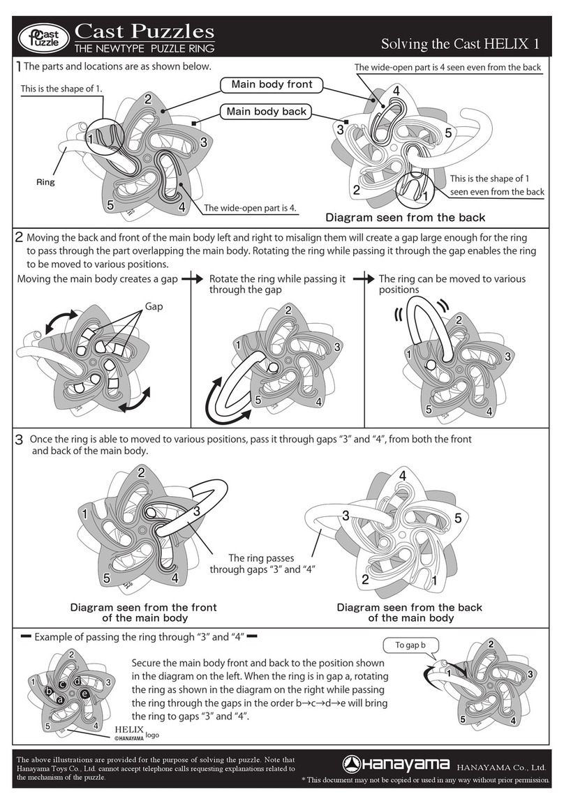 Hanayama CAST PUZZLE HELIX 1 manual