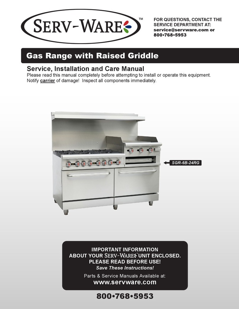 SERV-WARE SGR-6B-24RG Service, installation and care manual SERV-WARE SGR-6B-24RG Service, installation and care manual