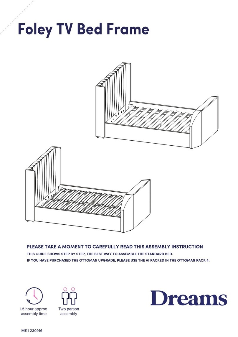 DREAMS Foley TV Bed Frame manual