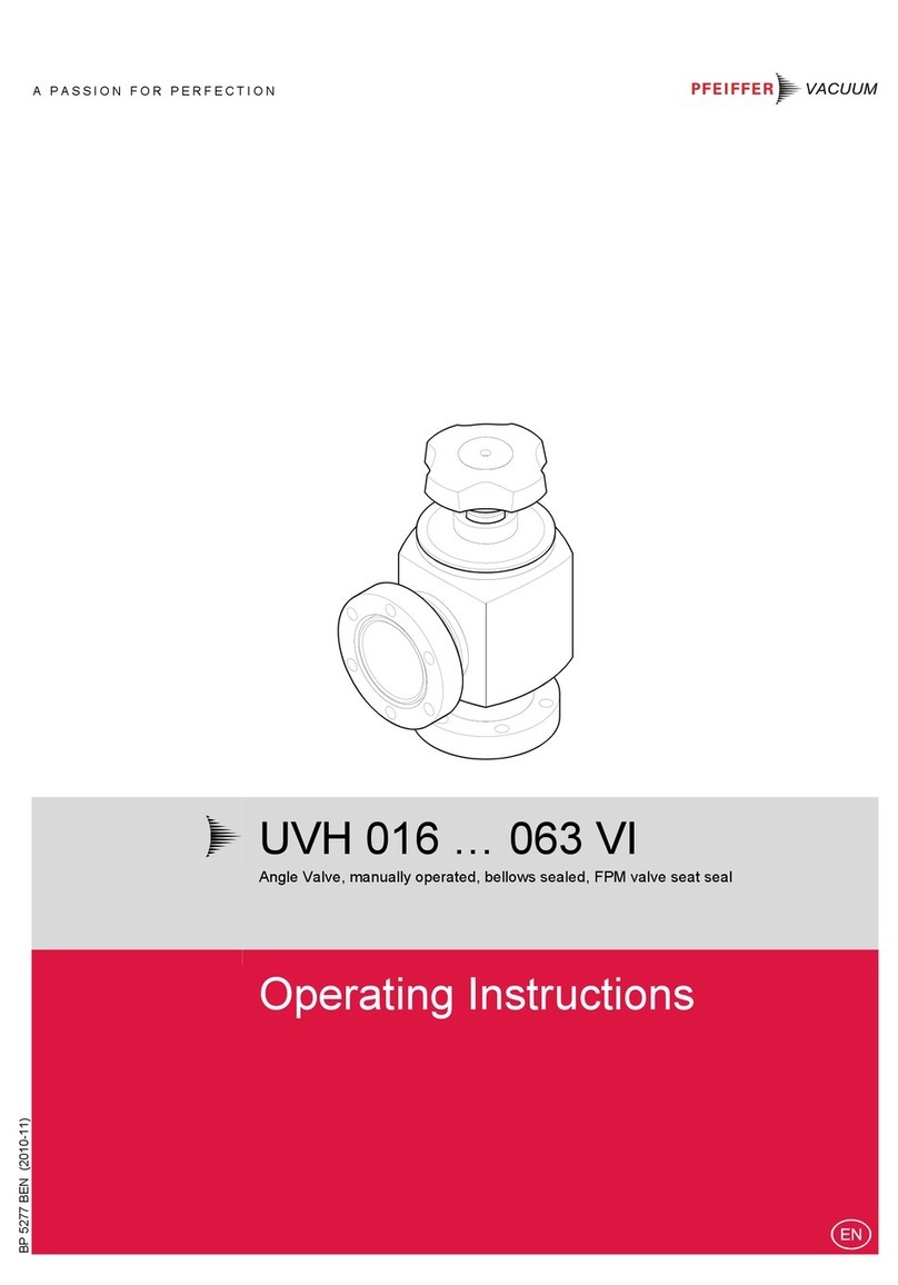 Pfeiffer Vacuum UVH 016 VI User manual