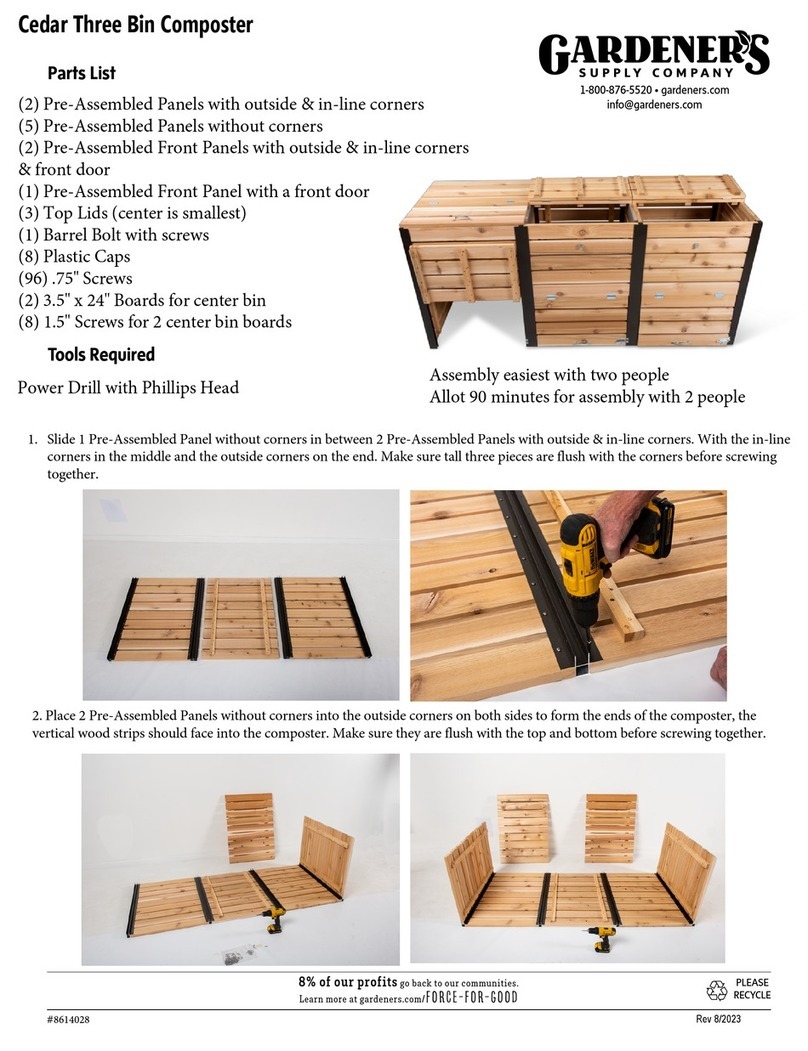 Gardeners Cedar Three Bin Composter User manual