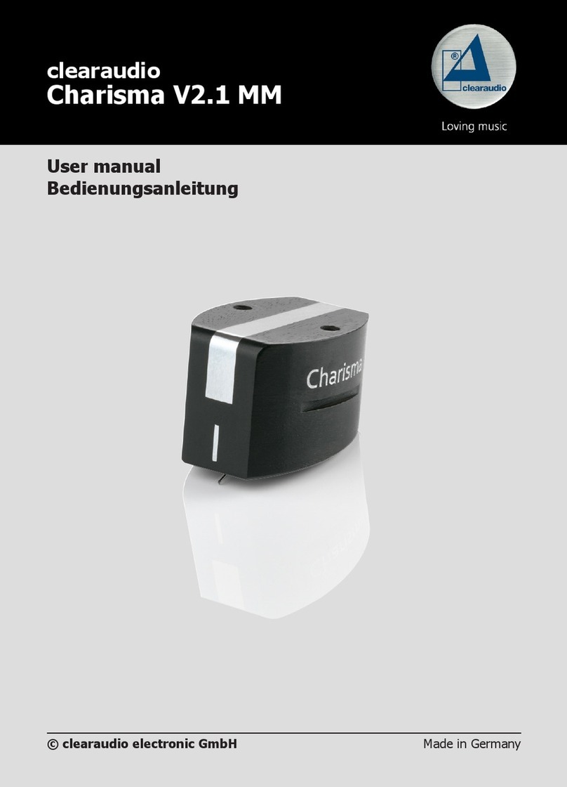 Clearaudio Charisma V2.1 MM User manual
