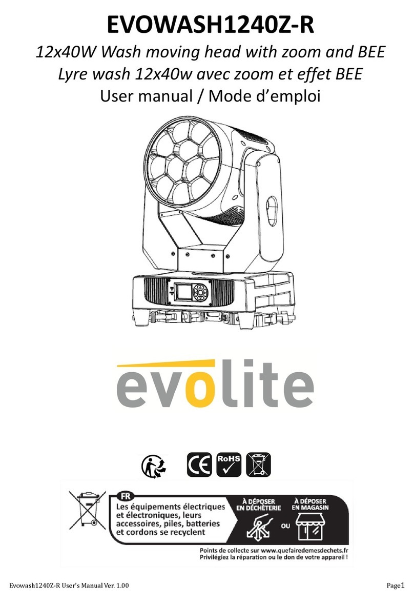 Evo-lite EVOWASH1240Z-R User manual