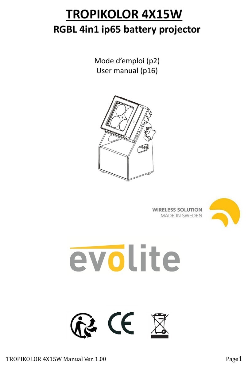 Evo-lite TROPIKOLOR 4X15W user manual