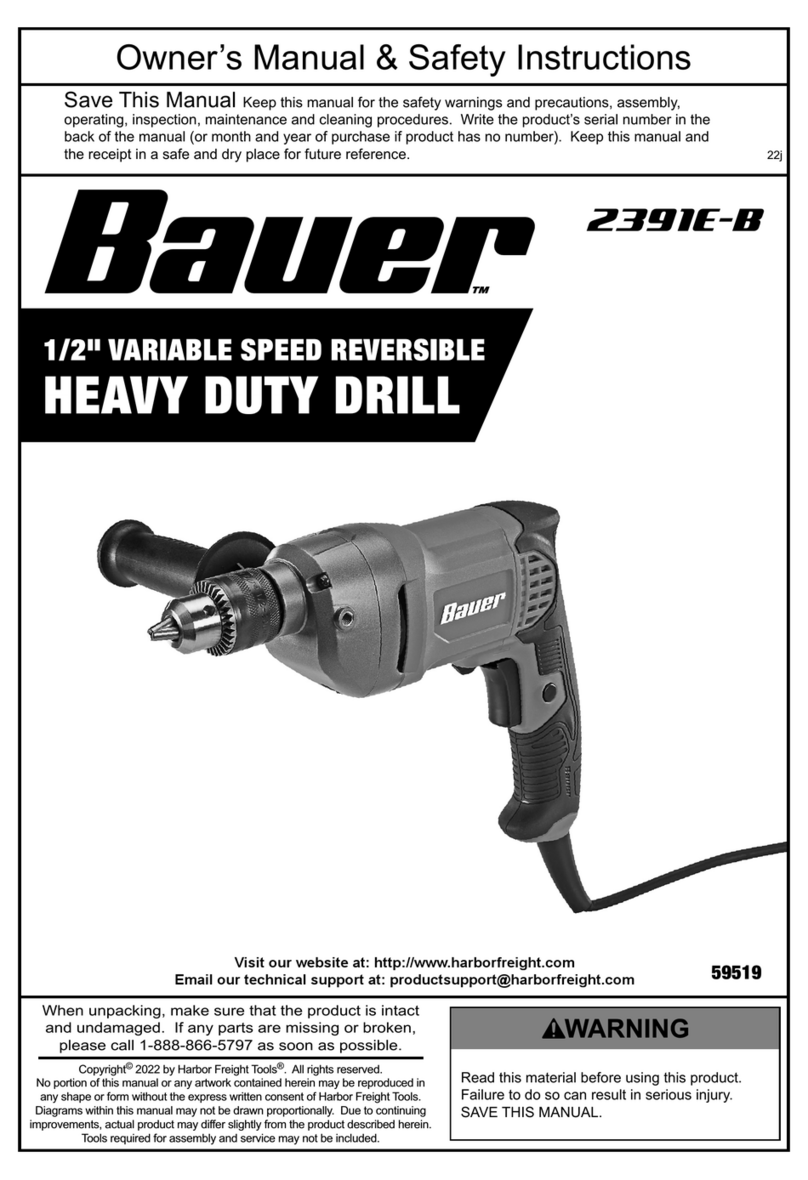 Bauer 2391E-B Owner's manual & safety instructions