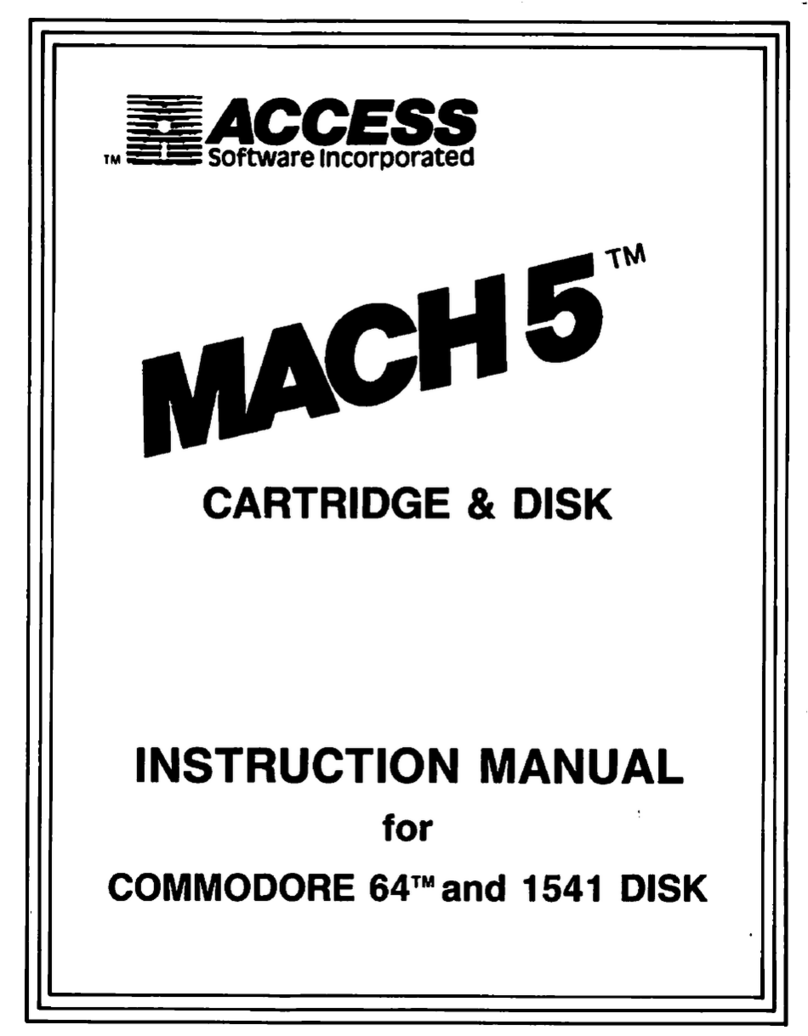 Access MACH5 COMMODORE 64 instruction manual Access MACH5 COMMODORE 64 instruction manual