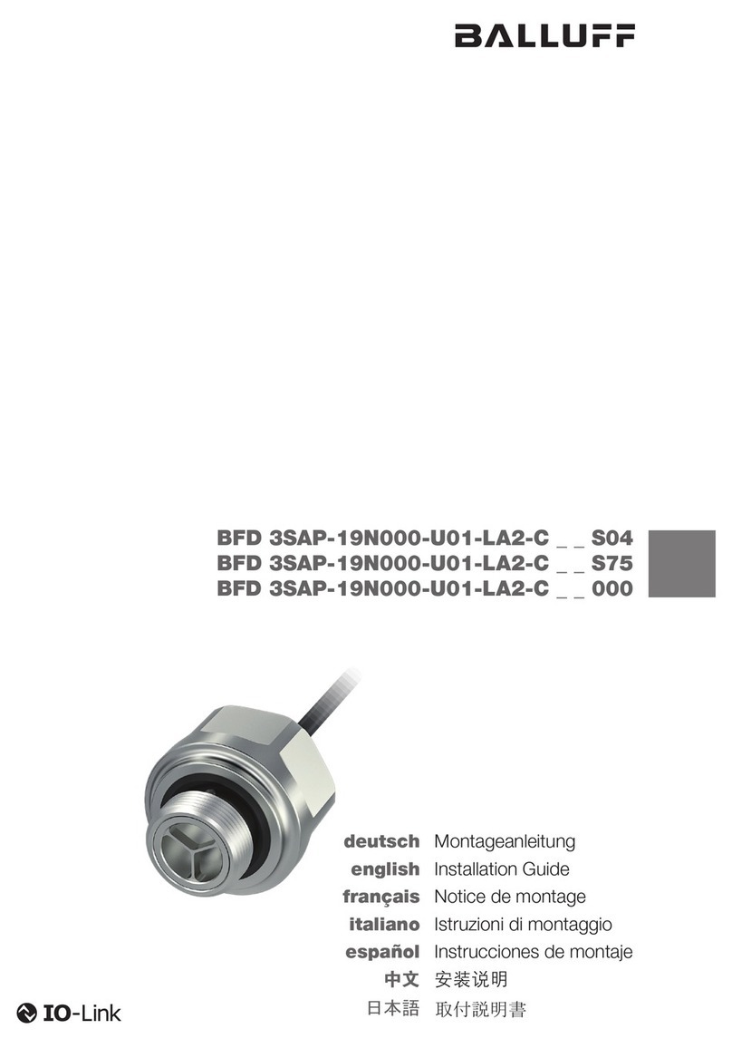 Balluff BFD 3SAP-19N000-U01-LA2-C S04 Series installation guide