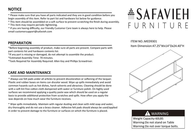 Safavieh Furniture MED9301 manual