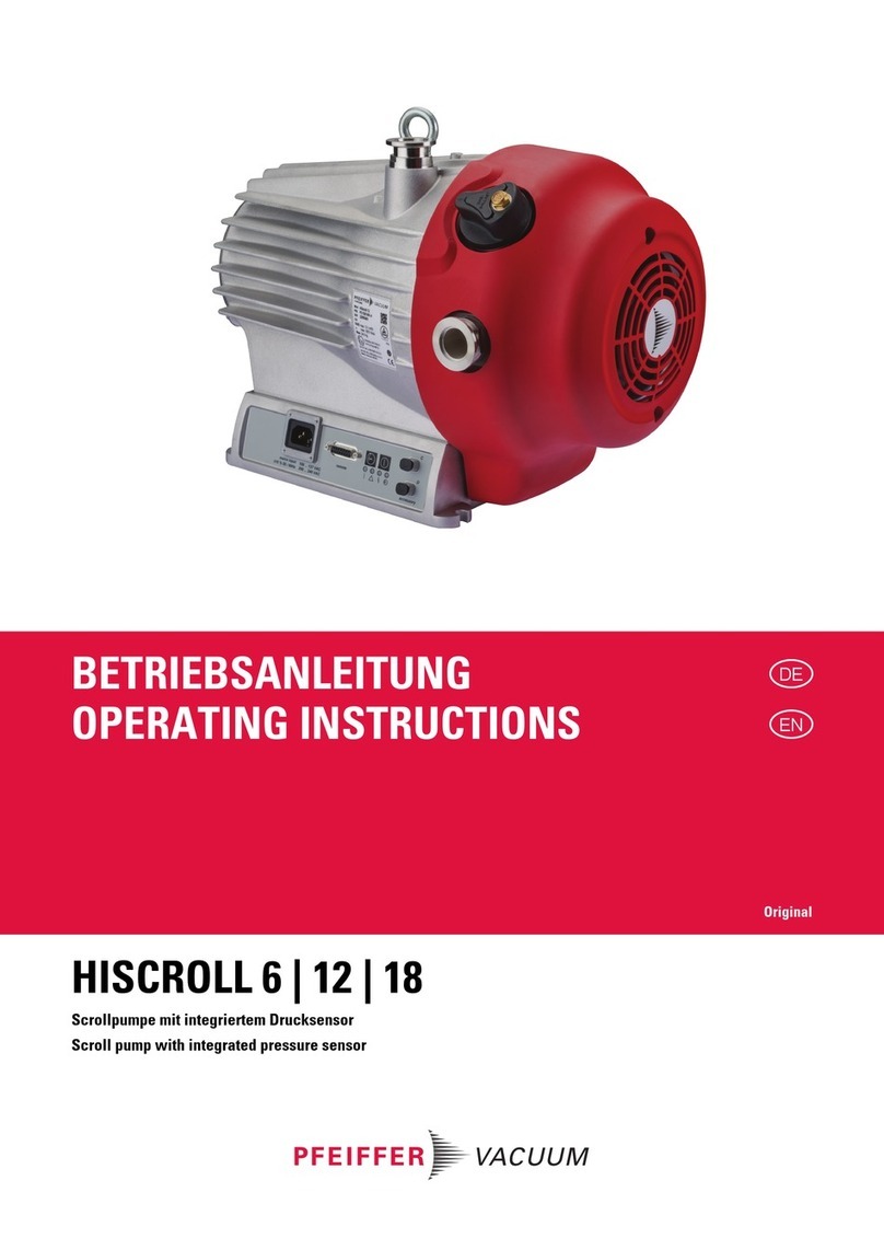 Pfeiffer Vacuum HISCROLL 6 operating instructions