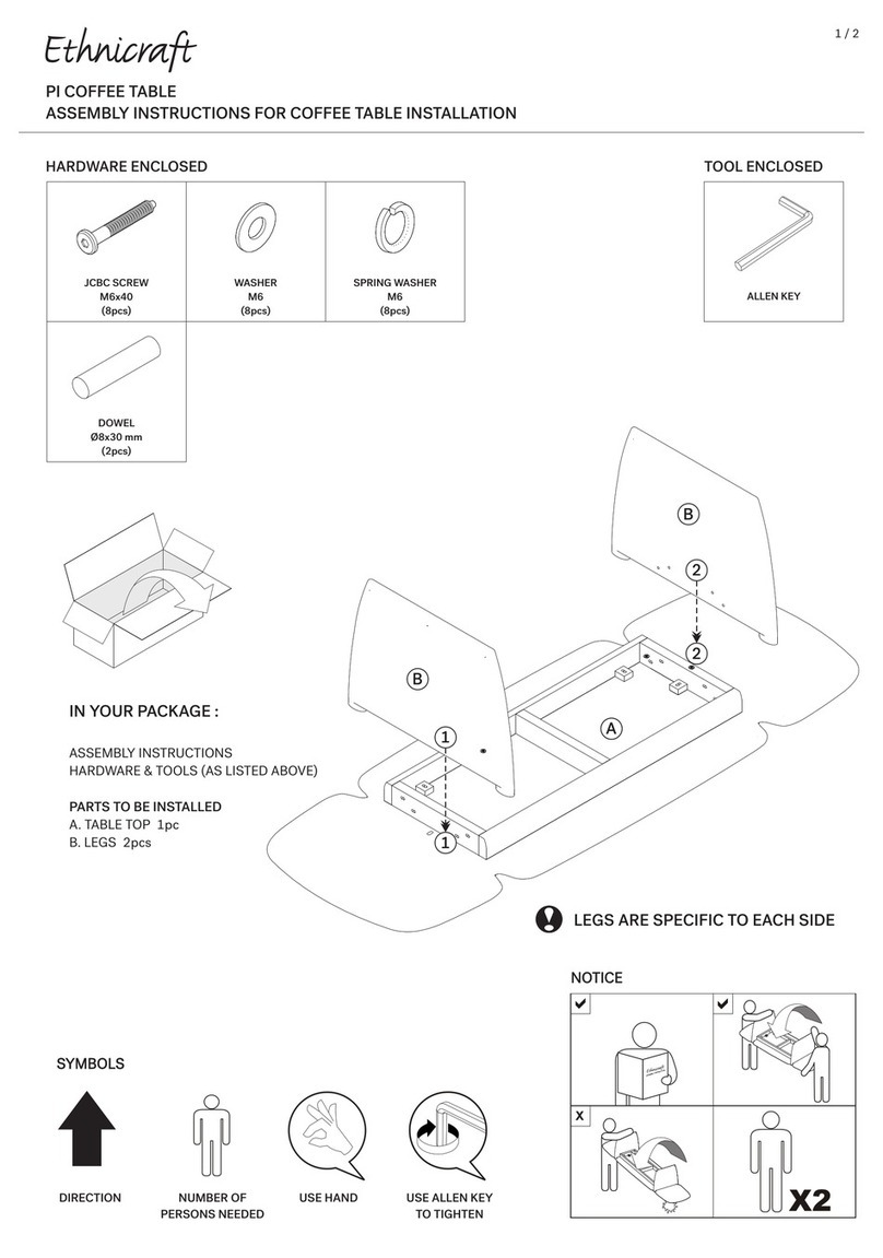 Ethnicraft PI COFFEE TABLE User manual