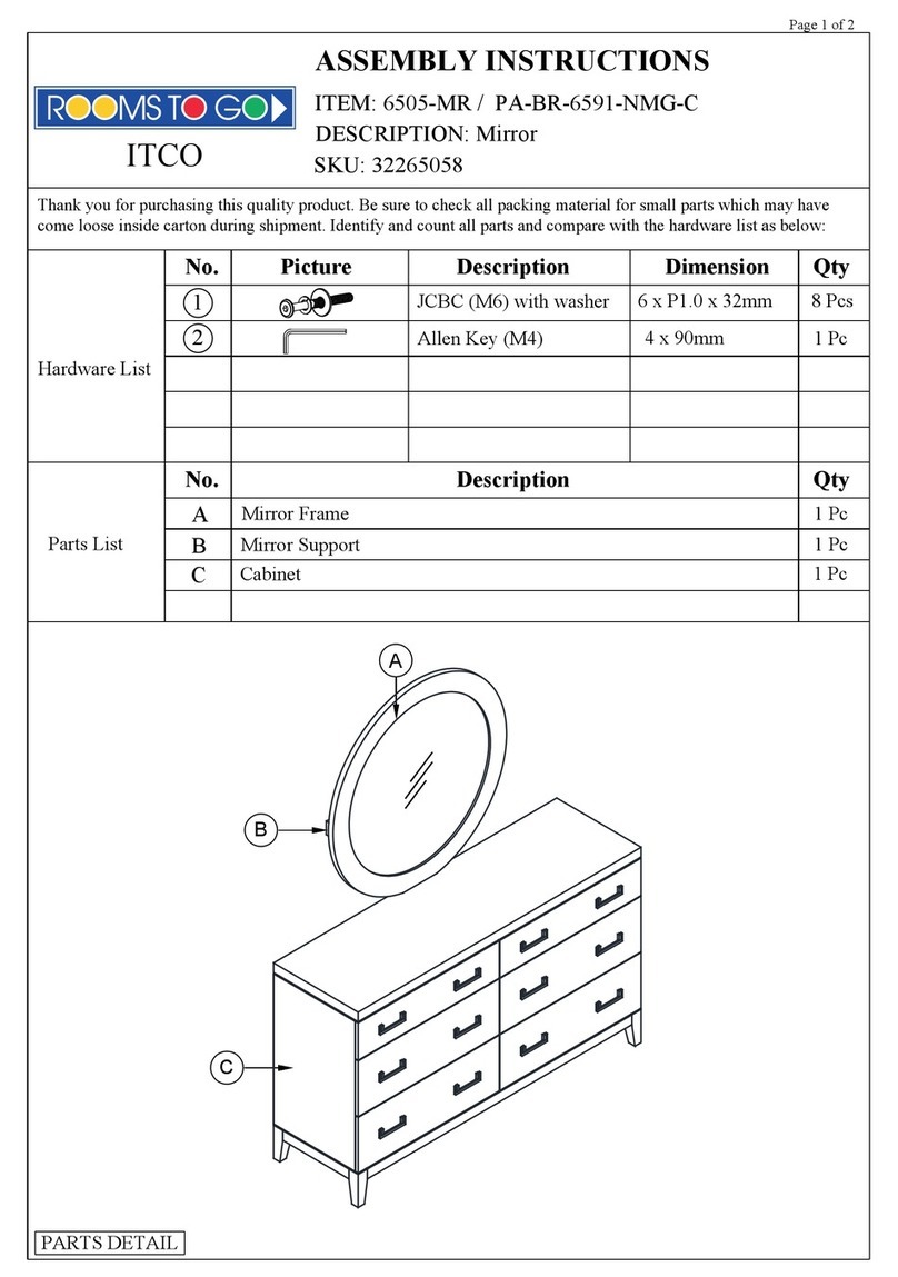 ROOMS TO GO PA-BR-6591-NMG-C User manual