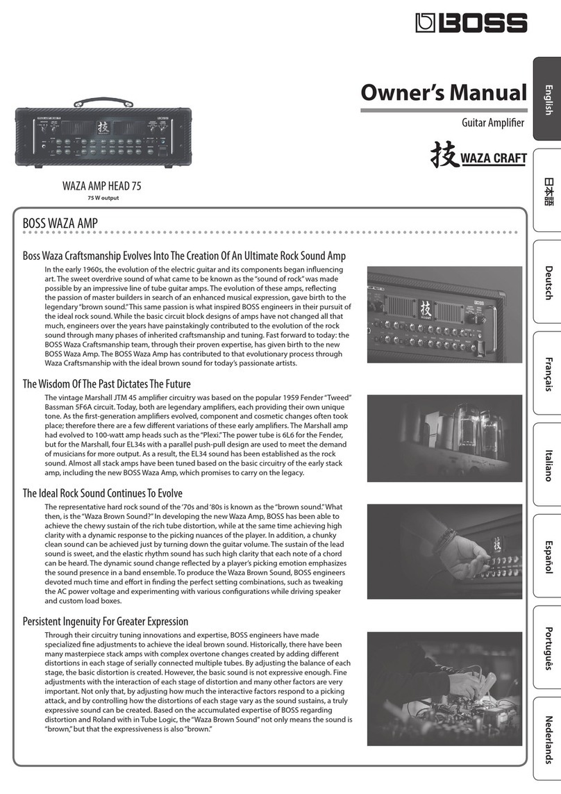 BOSSCO WAZA AMP HEAD 75 User manual