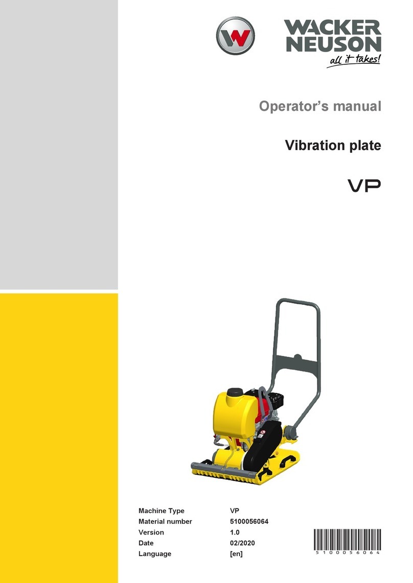 Wacker Neuson VP User manual