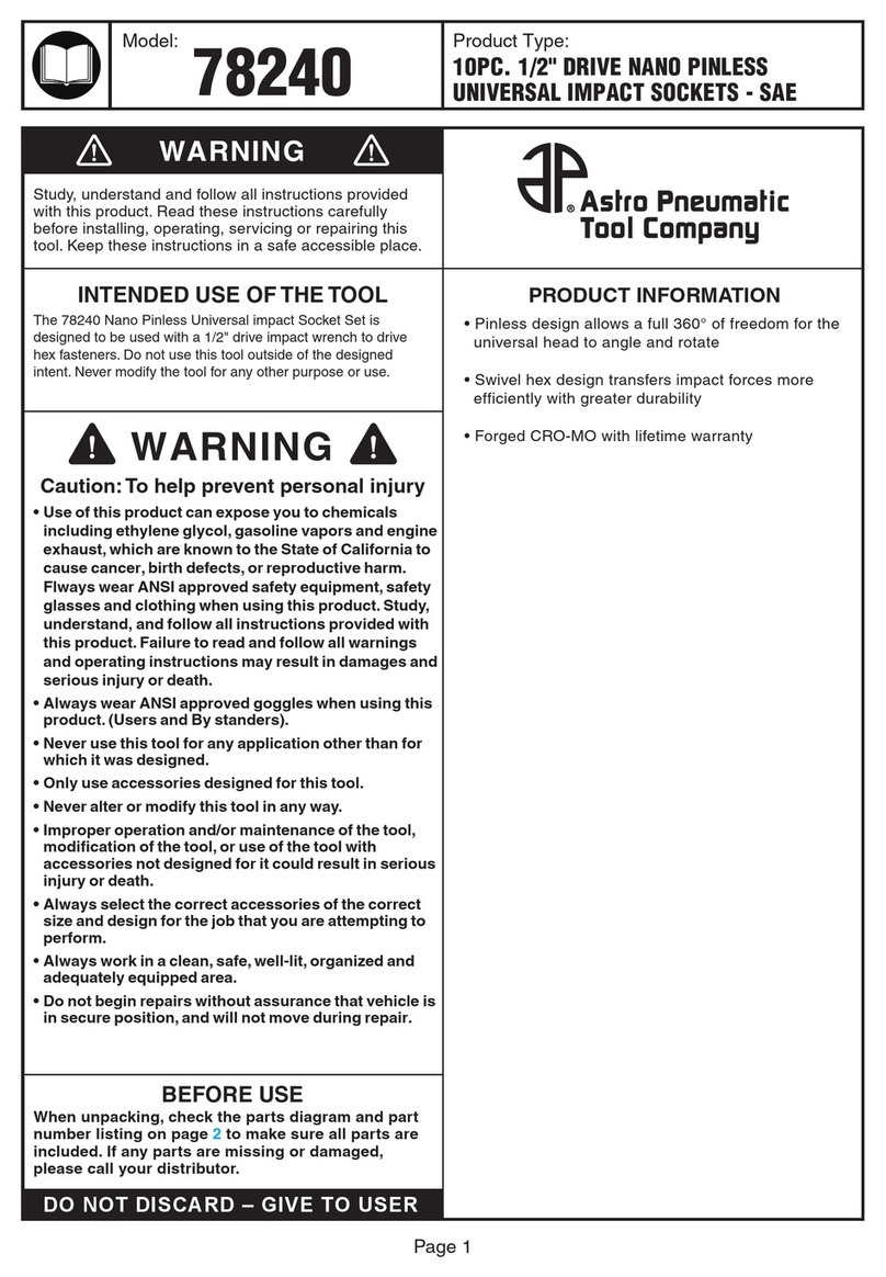 Astro Pneumatic Tool 78240 User manual Astro Pneumatic Tool 78240 User manual