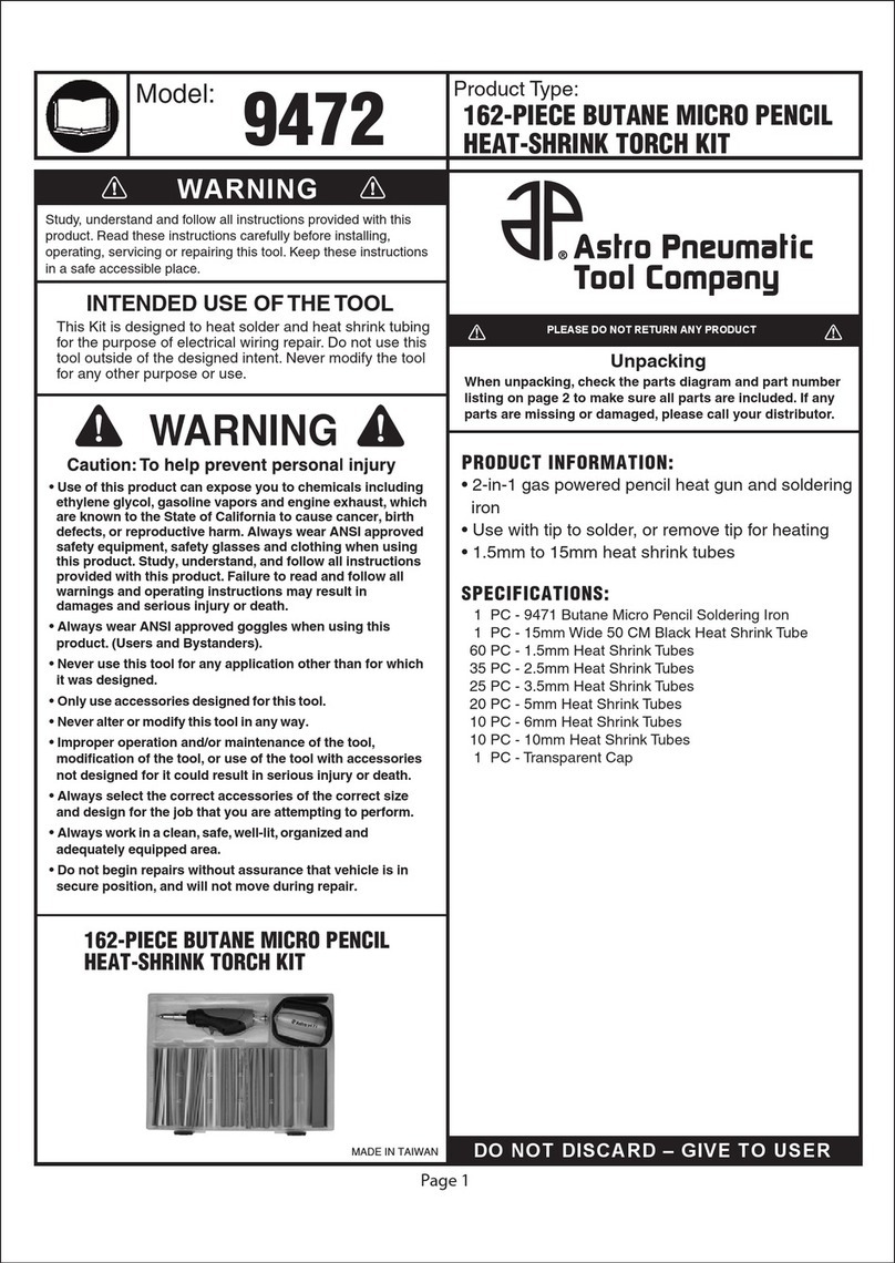 Astro Pneumatic Tool 9472 manual
