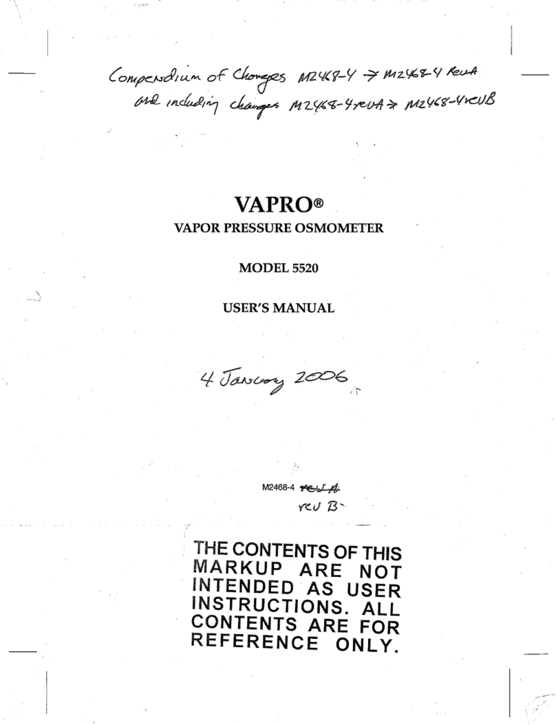WESCOR Vapro 5520 User manual
