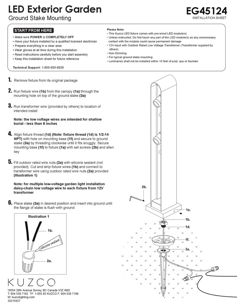 kuzco lighting EG45124 Installation sheet kuzco lighting EG45124 Installation sheet