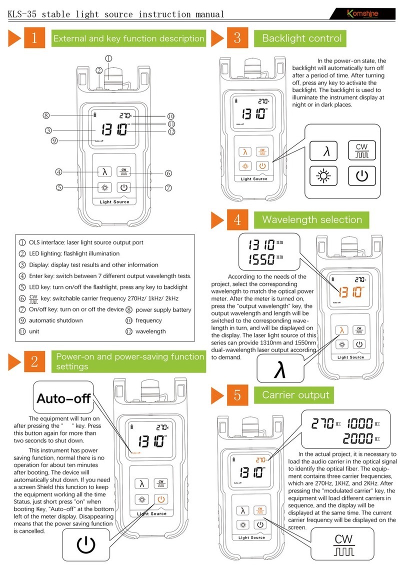 Komshine KLS-35 instruction manual Komshine KLS-35 instruction manual
