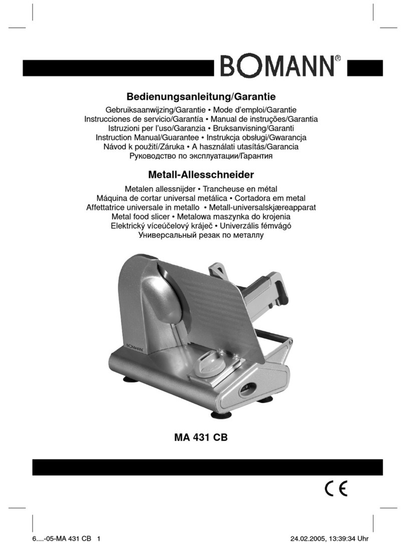 BOMANN MA 431 CB Instruction manual & guarantee