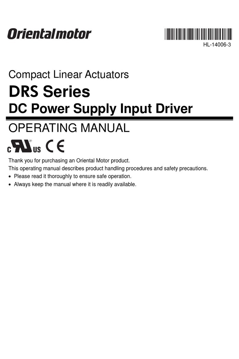 Oriental motor DRS Series operating manual